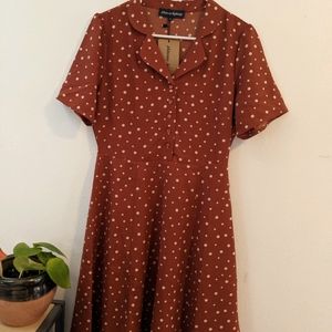 Retro Polka Dot Autumn Dress